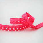 PICOT DE ENCAJE 9mm ROSA NEÓN 30m / LACE PICOT 9mm NEON PINK 30m