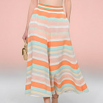 PLEATE STRIPED ELASTIC 4,3cm WINE/ROSÉ 25m