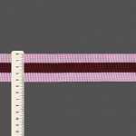 PLEATE STRIPED ELASTIC 4,3cm WINE/ROSÉ 25m