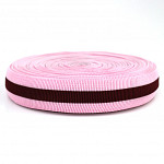PLEATE STRIPED ELASTIC 4,3cm WINE/ROSÉ 25m