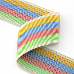 PLEATED ELASTIC 4,9cm CHAMPAGNE/BABY YELLOW/SKY BLUE/COTTON CANDY/PASTEL GREEN 25m / ELÁSTICO PLISADO 4,9cm CHAMPÁN/AMARILLO BEBÉ/AZUL CIELO/ALGODÓN DE AZÚCAR/VERDE PASTEL 25m