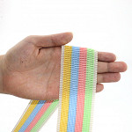 PLEATED ELASTIC 4,9cm CHAMPAGNE/BABY YELLOW/SKY BLUE/COTTON CANDY/PASTEL GREEN 25m / ELÁSTICO PLISADO 4,9cm CHAMPÁN/AMARILLO BEBÉ/AZUL CIELO/ALGODÓN DE AZÚCAR/VERDE PASTEL 25m