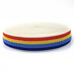 PLEATED ELASTIC 4,9cm CHAMPAGNE/ROYAL BLUE/BLUE/BABY YELLOW/BRICK 25m / ELÁSTICO PLISADO 4,9cm CHAMPÁN/AZUL REAL/AZUL/AMARILLO BEBÉ/LADRILLO 25m