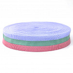 PLEATED STRIPED ELASTIC 4,8cm PASTEL LILAS/GREEN/PINK 25m / ELÁSTICO PLISADO RAYADO 4,8cm PASTEL LILA/VERDE/ROSA 25m