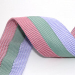 PLEATED STRIPED ELASTIC 4,8cm PASTEL LILAS/GREEN/PINK 25m / ELÁSTICO PLISADO RAYADO 4,8cm PASTEL LILA/VERDE/ROSA 25m