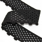 POM POM BALL ELASTIC LEAKED 5,4cm BLACK 25m