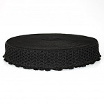 POM POM BALL ELASTIC LEAKED 5,4cm BLACK 25m