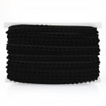 POM POM BALL LACE 1,2cm BLACK 30m / ENCAJE POMPÓN 1,2cm NEGRO 30m