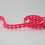 POM POM BALL LACE 1,2cm NEON PINK 10m / ENCAJE POMPÓN 1,2cm ROSA NEÓN 10m