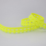 POM POM BALL LACE 1,2cm NEON YELLOW 10m / ENCAJE POMPÓN 1,2cm AMARILLO NEÓN 10m