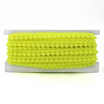 POM POM BALL LACE 1,2cm NEON YELLOW 10m / ENCAJE POMPÓN 1,2cm AMARILLO NEÓN 10m