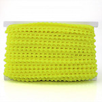 POM POM BALL LACE 1,2cm NEON YELLOW 30m /  ENCAJE POMPÓN 1,2cm AMARILLO NEÓN 30m