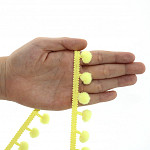 POM POM BALL PASSEMENTERIE 2,5cm BABY YELLOW 50m / PASAMANERÍA POMPÓN 2,5cm AMARILLO BEBÉ 50m