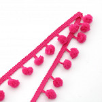 POM POM BALL PASSEMENTERIE 2,5cm PINK 50m / PASAMANERÍA POMPÓN 2,5cm ROSA 50m