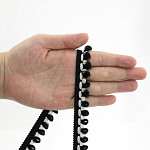 POM POM LADDER LACE 1,8cm CHAMPAGNE/BLACK 30m