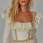 POM POM LADDER LACE 2,4cm RAW 30m