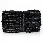 PUPPY PASSEMENTERIE 3,4cm BLACK/SILVER 20m