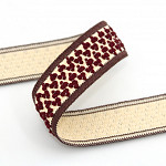RELIEV ZIG ZAG ELASTIC 2,8cm BROWN/PEACH/WINE 25m