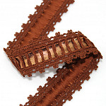 RIBBON LACE 3,7cm BROWN/BRONZE 30m
