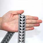 RIGID RIBBON ARROW 2,9cm CHAMPAGNE/BLACK 20m