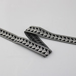 RIGID RIBBON ARROW 2,9cm CHAMPAGNE/BLACK 20m