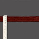 RIGID STRIPED RIBBON 2,5cm  WINE/WINE/MUSTARD 20m