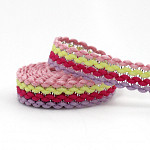 RUBY ZIG ZAG RIGID RIBBON 1,3cm BABY PINK/BABY YELLOW/PINK/LILAC/SILVER 50m