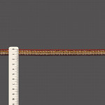 RUBY ZIG ZAG RIGID RIBBON 1,3cm BROWN/BEIGE/MUSTARD/COGNAC/SILVER 50m
