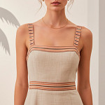 RUBY ZIG ZAG RIGID RIBBON 1,3cm BROWN/BEIGE/MUSTARD/COGNAC/SILVER 50m