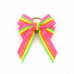 RUBY ZIG ZAG RIGID RIBBON 1,3cm NEON GREEN/NEON YELLOW/NEON ORANGE/NEON PINK/SILVER 50m