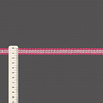 RUBY ZIG ZAG RIGID RIBBON 1,3cm PINK/BABY PINK/SILVER 50m