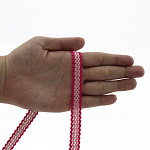 RUBY ZIG ZAG RIGID RIBBON 1,3cm PINK/BABY PINK/SILVER 50m