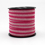 RUBY ZIG ZAG RIGID RIBBON 1,3cm PINK/BABY PINK/SILVER 50m