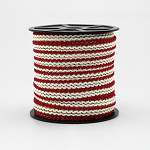 RUBY ZIG ZAG RIGID RIBBON 1,3cm RAW/RED/GOLD 50m
