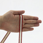 RUBY ZIG ZAG RIGID RIBBON 1,3cm RAW/RED/GOLD 50m