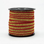 RUBY ZIG ZAG RIGID RIBBON 1,3cm RED/GOLD 50m
