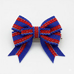 RUBY ZIG ZAG RIGID RIBBON 1,3cm ROYAL BLUE/RED/SILVER 50m