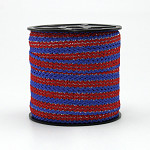 RUBY ZIG ZAG RIGID RIBBON 1,3cm ROYAL BLUE/RED/SILVER 50m