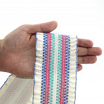 RUFFLE ELASTIC 6,9cm CHAMPAGNE/BLUE/PINK/POOL BLUE 25m