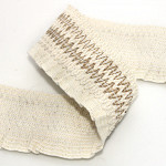 RUFFLED ZIG ZAG RUSTIC ELASTIC 5,1cm RAW/YUTE 25m / ELÁSTICO RUSTICO ZIG ZAG ENROLLADO 5,1cm CRUDO/JUTE 25m