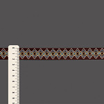 SAFARI ZIG ZAG RIGID RIBBON 2,1cm BROWN/PEACH/BLUE/YELLOW BABY 20m