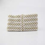 SAFARI ZIG ZAG RIGID RIBBON 2,1cm CHAMPAGNE/DARK SAND/MOSS GREEN/BEIGE 20m