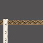 SAFARI ZIG ZAG RIGID RIBBON 2,1cm DARK SAND/CHAMPAGNE/MOSS GREEN/BEIGE 20m