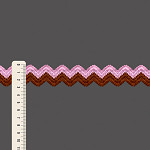 SCROLL GIMP DUET STRIPED ELASTIC 2,9cm MEDIUM BROWN/PINK 20m / ELÁSTICO ZIG ZAG DUET RAYADO 2,9cm MARRÓN MEDIO/ROSA 20m