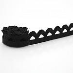 SCROLL GIMP ELASTIC 1,7cm BLACK 20m / ELÁSTICO ZIG ZAG 1,7cm NEGRO 20m