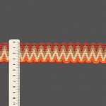 SCROOL GIMP STRIPED ELASTIC 3,8cm TILE/BEIGE/PEACH/SALMON 25m