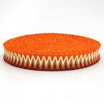 SCROOL GIMP STRIPED ELASTIC 3,8cm TILE/BEIGE/PEACH/SALMON 25m