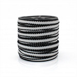 SHOELACE CORD 1cm RAW/BLACK 50m