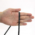 SHOELACE CORD 6,5mm BLACK/SILVER 50m