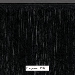 SMOOTH FINE FRINGE 13,8cm BLACK 10m 